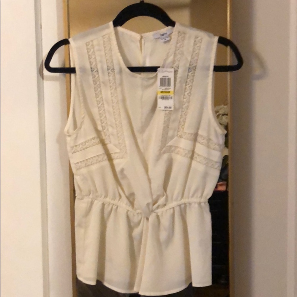 Cream sheer blouse
